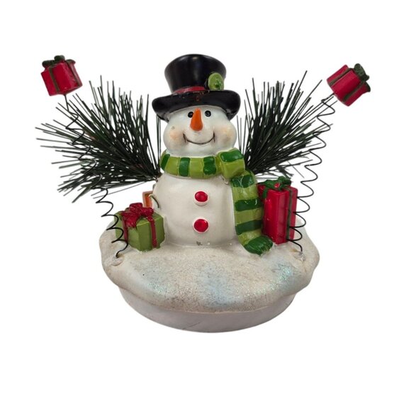 Yankee Candle Snowman Family Pillar Topper Capper Christmas Holiday 1109010 - Picture 1 of 10